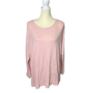 J.Jill Pure Jill 100% Cotton Blush Pink Long Sleeve Top Women's Size Large